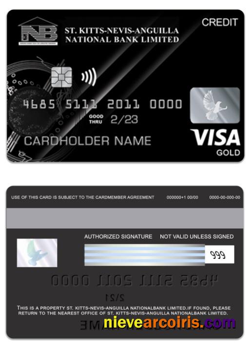 Saint Kitts and Nevis National Bank Limited visa gold credit card